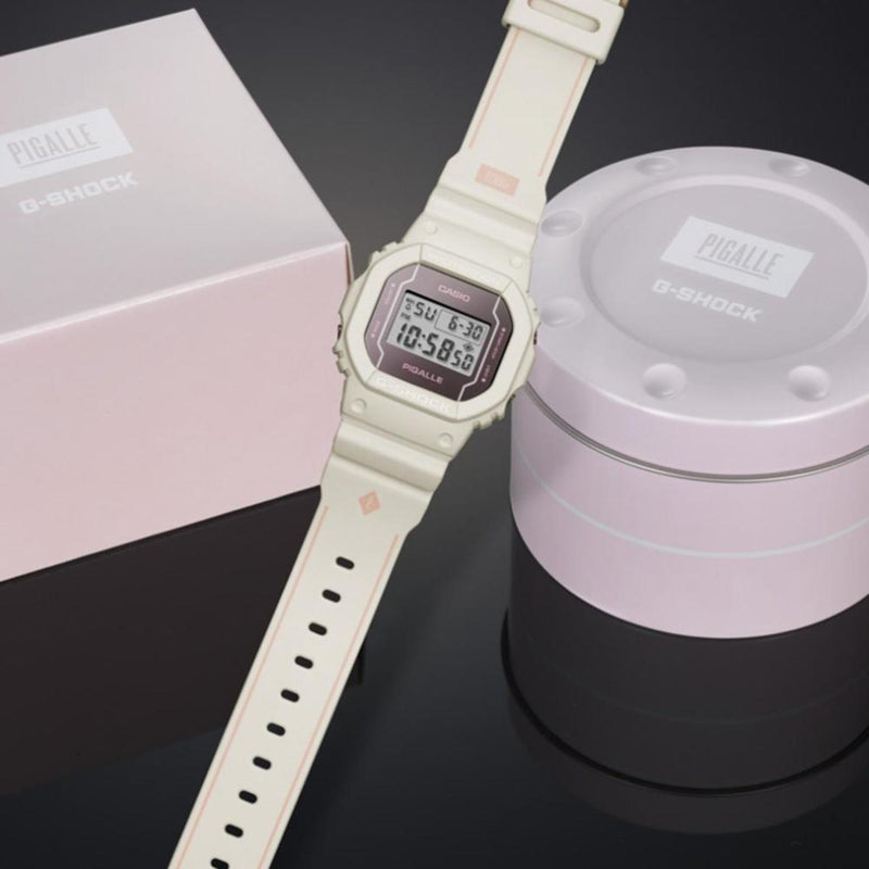 CASIO G-SHOCK X PIGALLE COLLABORATION LIMIED EDITION WHITE DW5600PGW-7