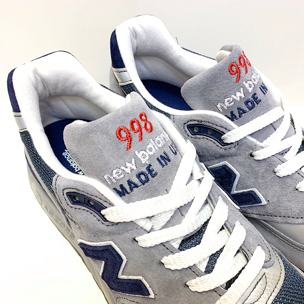 NEW BALANCE M998GNR ORIGINAL GREY BLUE RED MADE IN USA